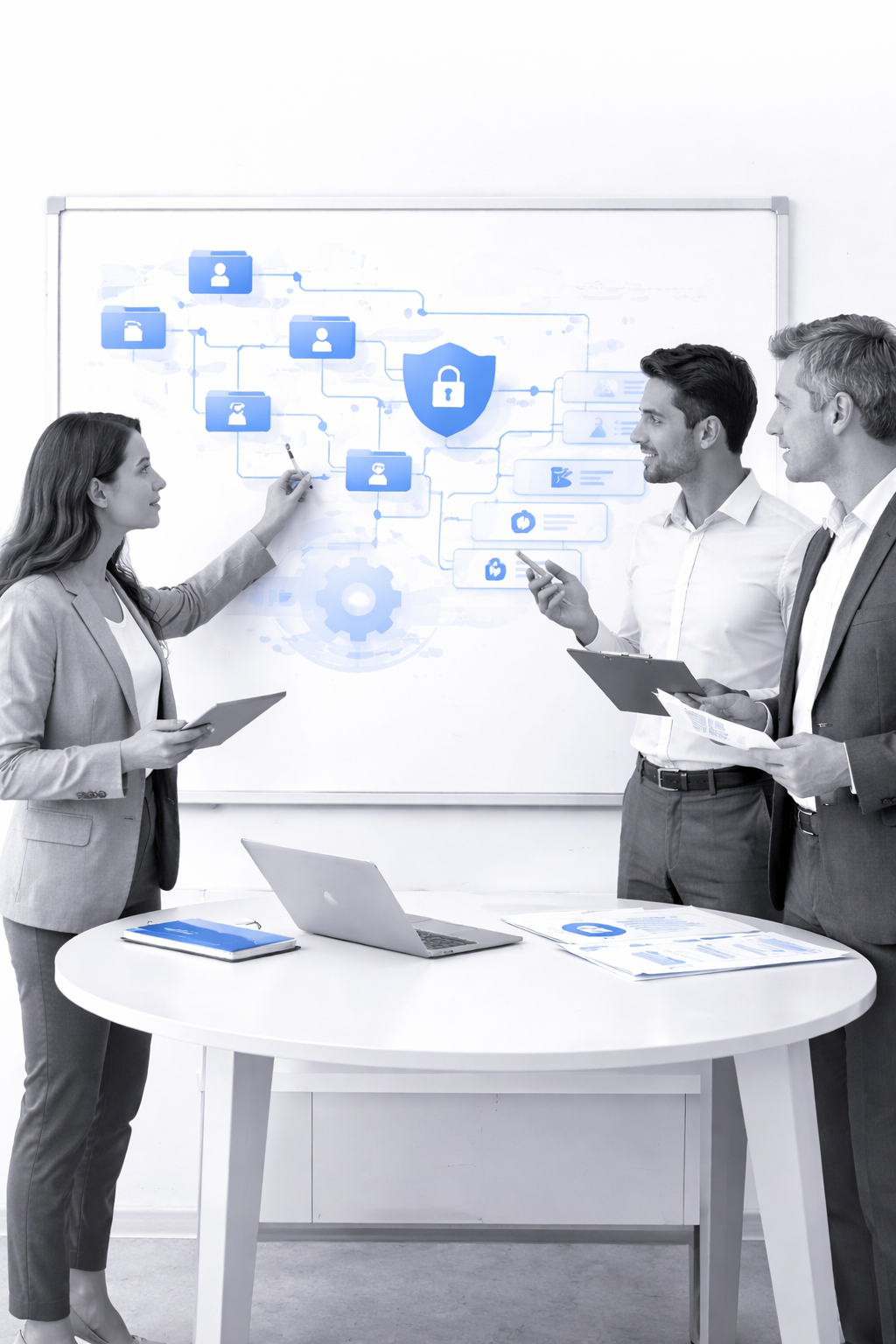 Microsoft 365 consulting professionals analysing governance structure and business processes